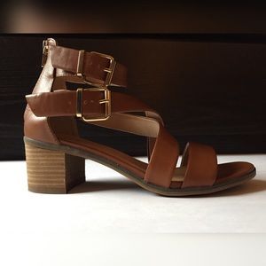 CATO brown heeled strappy sandals